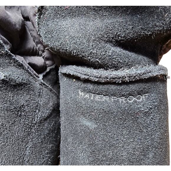 Columbia Suede Moccasin Boots Thermal Reflective Omni Heat Black Waterproof Sz 8 - Picture 6 of 9
